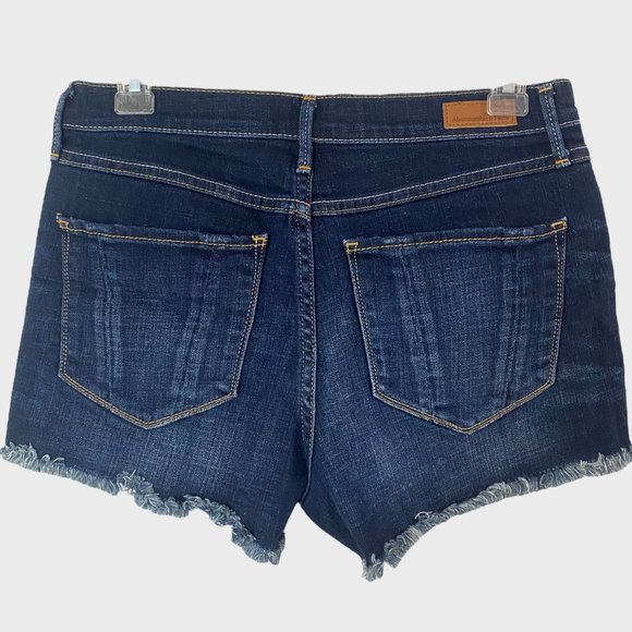 Abercrombie & Fitch Jean Shorts Women's Size 27 Dark Wash Denim Cut-Offs - Picture 4 of 12